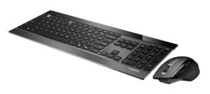 Комплект клавиатура+мышь Rapoo 9900M беспроводной, USB, 3200 DPI, чёрный