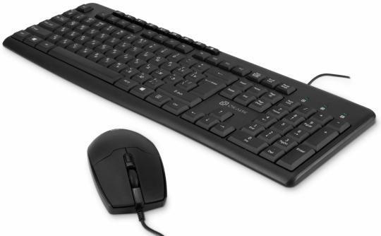 Комплект клавиатура+мышь Oklick S650 проводной, USB, 2000 DPI, чёрный