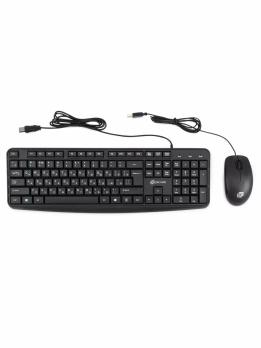 Комплект клавиатура+мышь Oklick S603 проводной, USB, 1200 DPI, чёрный