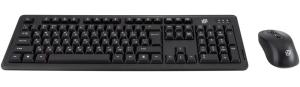 Комплект клавиатура+мышь Oklick S605 проводной, USB, 2400 DPI, чёрный