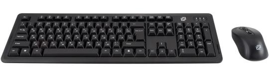 Комплект клавиатура+мышь Oklick S605 проводной, USB, 2400 DPI, чёрный