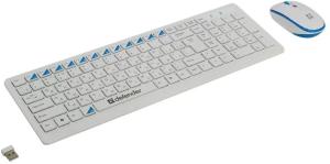 Комплект клавиатура+мышь Defender Skyline 895 беспроводной, USB, 2000 DPI, белый
