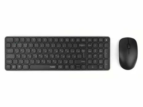 Комплект клавиатура+мышь Rapoo 9320M беспроводной, USB, 2400 DPI, чёрный