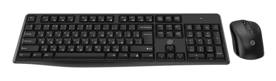 Комплект клавиатура+мышь Oklick S260W беспроводной, USB, 1600 DPI, чёрный
