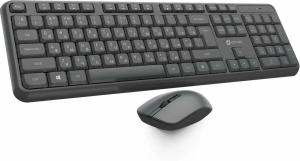 Комплект клавиатура+мышь Oklick S277W беспроводной, USB, 1600 DPI, серый
