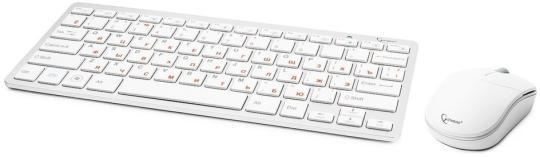 Комплект клавиатура+мышь Gembird KBS-7001-RU беспроводной, USB, 1600 DPI, белый