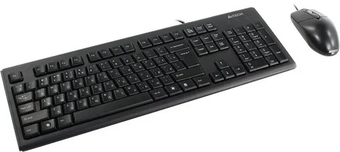 Комплект клавиатура+мышь A4Tech KRS-8372 проводной, USB, 1200 DPI, чёрный
