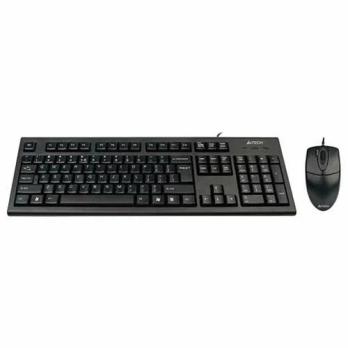 Комплект клавиатура+мышь A4Tech KR-8520D проводной, USB, 1200 DPI, чёрный