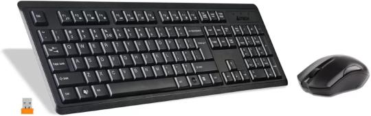 Комплект клавиатура+мышь A4Tech 4200N беспроводной, USB, 1000 DPI, чёрный