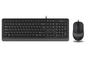 Комплект клавиатура+мышь A4Tech FStyler F1010 проводной, USB, 1600 DPI, чёрный