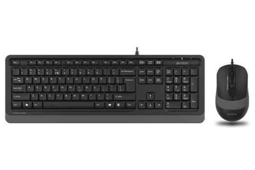 Комплект клавиатура+мышь A4Tech FStyler F1010 проводной, USB, 1600 DPI, чёрный