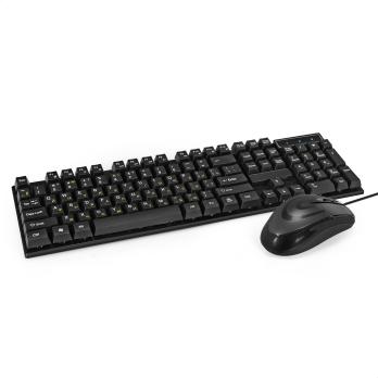 Комплект клавиатура+мышь ExeGate Professional Standard Combo MK110 проводной, USB, 1000 DPI, чёрный