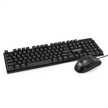 Комплект клавиатура+мышь ExeGate MK110-OEM проводной, USB, 1000 DPI, чёрный