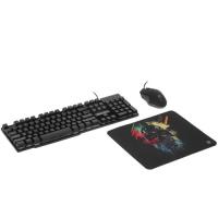 Комплект клавиатура+мышь Defender Singularity MKP-118 проводной, USB, 3200 DPI, чёрный