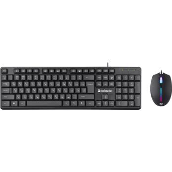 Комплект клавиатура+мышь Defender Triumph C-991 проводной, USB, 1600 DPI, чёрный