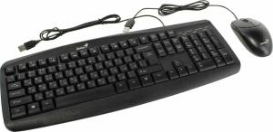 Комплект клавиатура+мышь Genius Smart KM-200 проводной, USB, 1000 DPI, чёрный