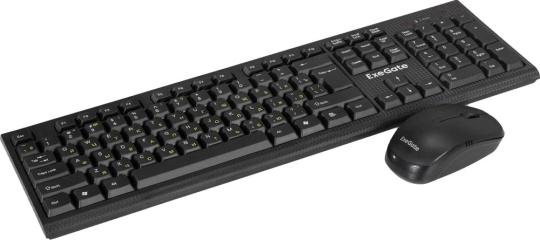 Комплект клавиатура+мышь ExeGate MK280 беспроводной, USB, 1000 DPI, чёрный