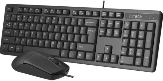 Комплект клавиатура+мышь A4Tech KK-3330S проводной, USB, 1200 DPI, чёрный