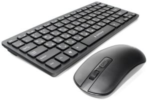 Комплект клавиатура+мышь Gembird KBS-9100 беспроводной, USB, 1600 DPI, чёрный