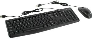 Комплект клавиатура+мышь Genius KM-170 проводной, USB, 1000 DPI, чёрный