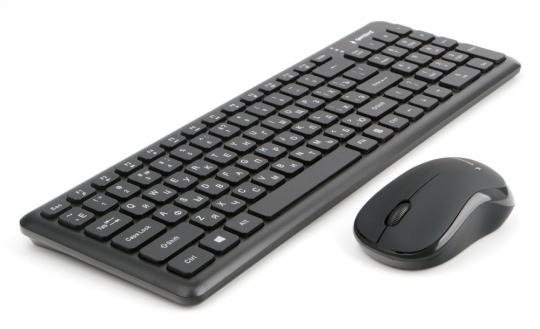 Комплект клавиатура+мышь Gembird KBS-9200 беспроводной, USB, 1000 DPI, чёрный
