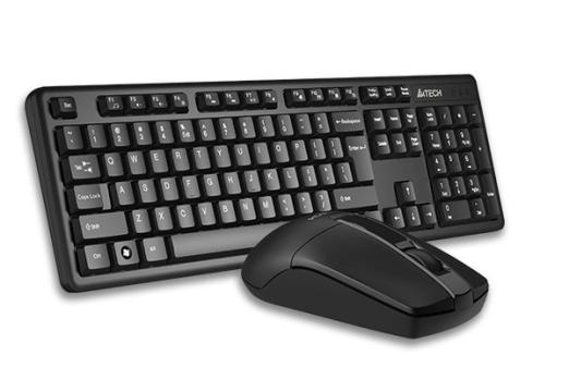 Комплект клавиатура+мышь A4Tech 3330N беспроводной, USB, 1200 DPI, чёрный