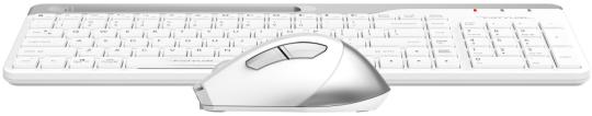 Комплект клавиатура+мышь A4Tech FStyler FB2535C беспроводной, USB + Bluetooth, 2000 DPI, белый