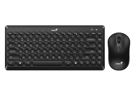 Комплект клавиатура+мышь Genius Luxemate Q8000 беспроводной, USB, 1600 DPI, чёрный