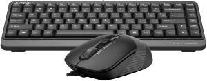 Комплект клавиатура+мышь A4Tech FStyler F1110 проводной, USB, 2000 DPI, чёрный/жёлтый