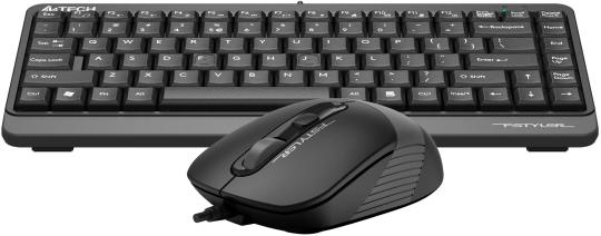 Комплект клавиатура+мышь A4Tech FStyler F1110 проводной, USB, 2000 DPI, чёрный/жёлтый