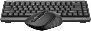 Комплект клавиатура+мышь A4Tech FStyler FG1110 беспроводной, USB, 2000 DPI, чёрный/серый