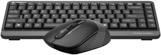 Комплект клавиатура+мышь A4Tech FStyler FG1110 беспроводной, USB, 2000 DPI, чёрный/серый