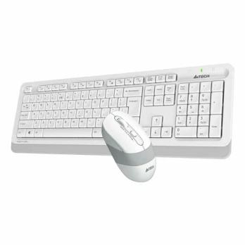 Комплект клавиатура+мышь A4Tech FStyler FG1010S беспроводной, USB, 2000 DPI, белый/серый