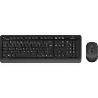 Комплект клавиатура+мышь A4Tech FStyler FG1010S беспроводной, USB, 2000 DPI, чёрный/серый