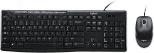 Комплект клавиатура+мышь Logitech Desktop MK200 проводной, USB, 1000 DPI, чёрный