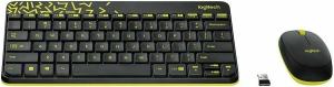 Комплект клавиатура+мышь Logitech MK240 Nano беспроводной, USB, 1000 DPI, чёрный