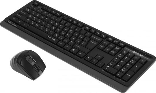 Комплект клавиатура+мышь A4Tech FStyler FGS1035Q беспроводной, USB, 2000 DPI, чёрный/серый
