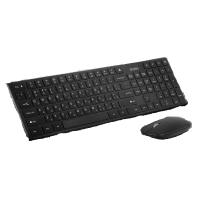Комплект беспроводной SVEN ножничная клавиатура + мышь KB-C2550W черный (109 кл.,12Fn, 1000DPI, 2+1 кл.)