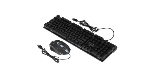 Комплект клавиатура+мышь Defender Nord GS-959 проводной, USB, 2400 DPI, чёрный