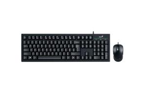 Комплект клавиатура+мышь Genius KM-100SE проводной, USB, 1200 DPI, чёрный