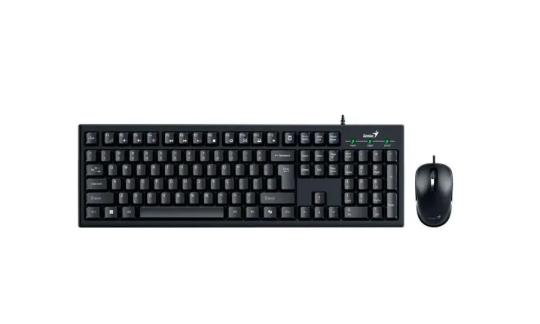 Комплект клавиатура+мышь Genius KM-100SE проводной, USB, 1200 DPI, чёрный