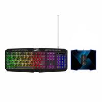 Игровой комплект из проводной клавиатуры, мыши, коврика для мыши и наушников ABR KM707+M01D10