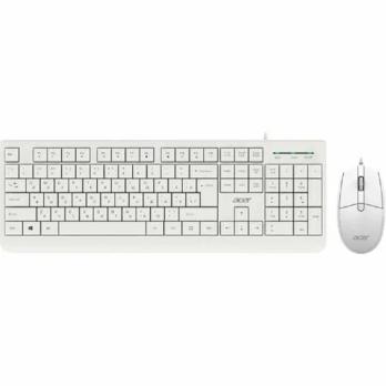 Комплект клавиатура+мышь Acer OCC400 проводной, USB, 2000 DPI, белый