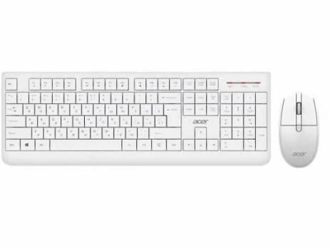 Комплект клавиатура+мышь Acer OCC401 беспроводной, USB, 1600 DPI, белый