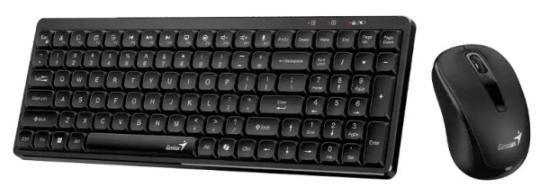 Комплект клавиатура+мышь Genius Luxemate Q8100 беспроводной, USB, 1200 DPI, чёрный