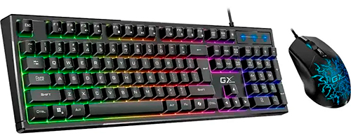 Комплект клавиатура+мышь Genius Scorpion KM-GX3 проводной, USB, 2400 DPI, черный