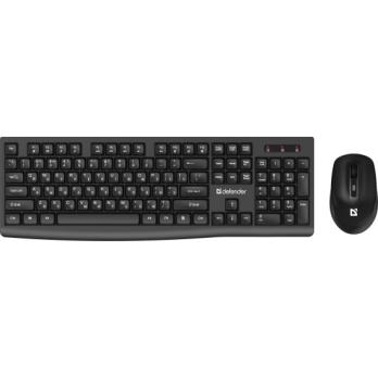 Комплект клавиатура+мышь Defender C-972 беспроводной, USB, 1600 DPI, черный
