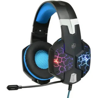 Гарнитура Oklick HS-L930G чёрный/синий, проводная, USB, подсветка
