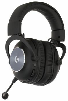 Гарнитура проводная с микрофоном Logitech Pro X LIGHTSPEED черный мониторные BT оголовье (981-000907)