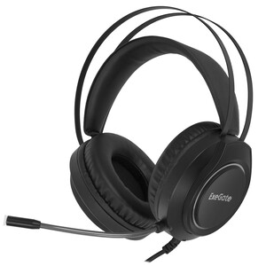 Гарнитура Exegate Cosmos HS-702GL чёрный, проводная, USB, виртуальный звук 7.1, подсветка